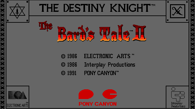 The Bard's Tale II : The Destiny Knight その1 – PLAYLOG